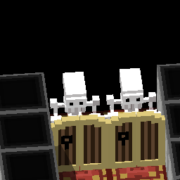 Skeleton king and queen castle