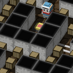 underneath the warehouse