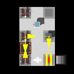 時間差で開く扉のギミック