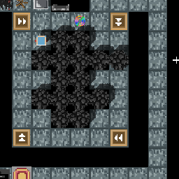 岩を避けてスイッチを押してボスを倒すボス戦